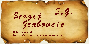 Sergej Grabovčić vizit kartica